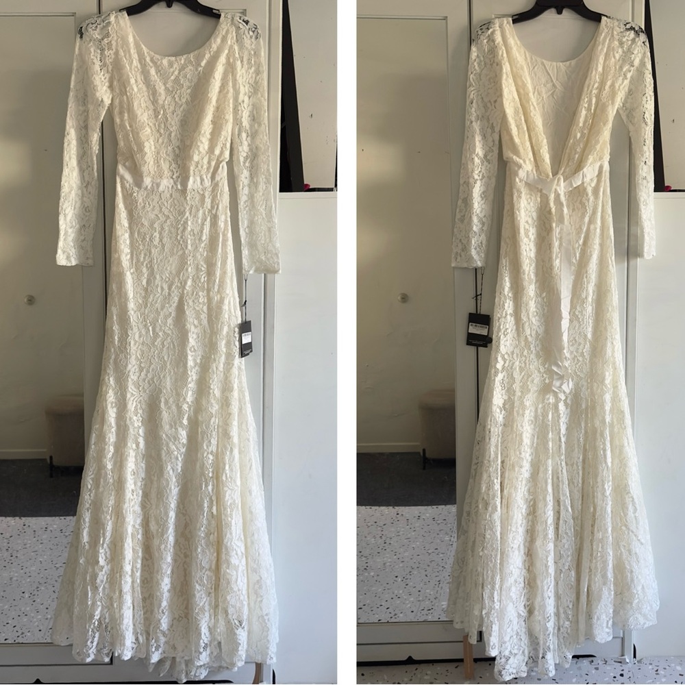 Reformation Hestia Lace Dress in Ivory Size 4 - Picture 3 of 10